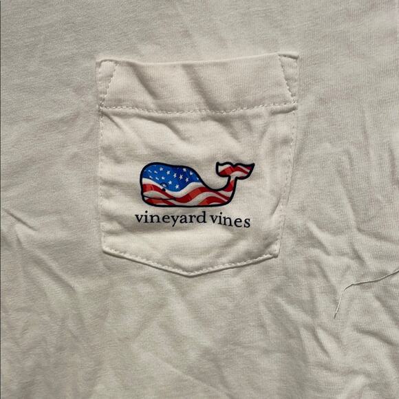 Vineyard Vines Kids White Short Sleeve Tee Classic Cotton - Picture 3 of 5